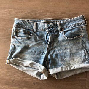 Distress American Eagle 3" Denim Shorts